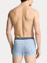 Синий - Polo Ralph Lauren Stretch Cotton Boxers 3 Pack - Image 5 of 6