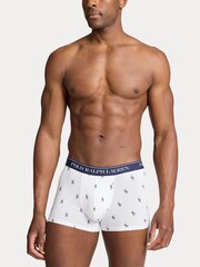 Белый - Polo Ralph Lauren Stretch Cotton Boxers 3 Pack - Image 2 of 6