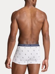 Белый - Polo Ralph Lauren Stretch Cotton Boxers 3 Pack - Image 3 of 6
