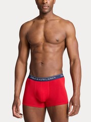 Белый - Polo Ralph Lauren Stretch Cotton Boxers 3 Pack - Image 4 of 6