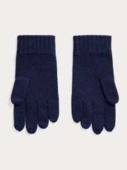 Темно-синий - Polo Ralph Lauren перчатки из шерсти пони Signature - Image 2 of 2