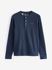 Polo Ralph Lauren Waffle-Knit Button Up Long Sleeve Top - Image 4 of 4