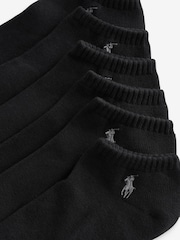 Polo Ralph Lauren Black Cushioned Low-Cut Socks 6 Pack - Image 2 of 4