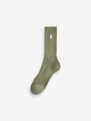 Polo Ralph Lauren Pony Logo Ribbed Crew Socks 3 Pack - Image 3 of 6