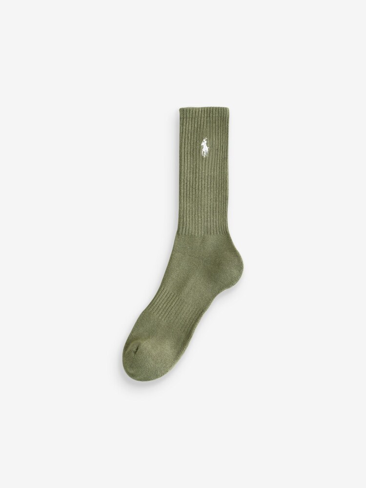 Polo Ralph Lauren Pony Logo Ribbed Crew Socks 3 Pack - Image 3 of 6