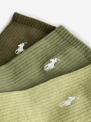 Polo Ralph Lauren Pony Logo Ribbed Crew Socks 3 Pack - Image 5 of 6
