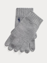 Серый - Polo Ralph Lauren перчатки из шерсти пони Signature - Image 2 of 2