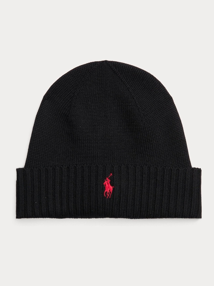 modra - Polo Ralph Lauren Signature Pony Wool volna za klobuke in kape; pokrivala - Slika 1 iz 1