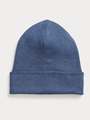 Синий - Polo Ralph Lauren Combed 100% Cotton Beanie Hat - Изображение 2 из 2