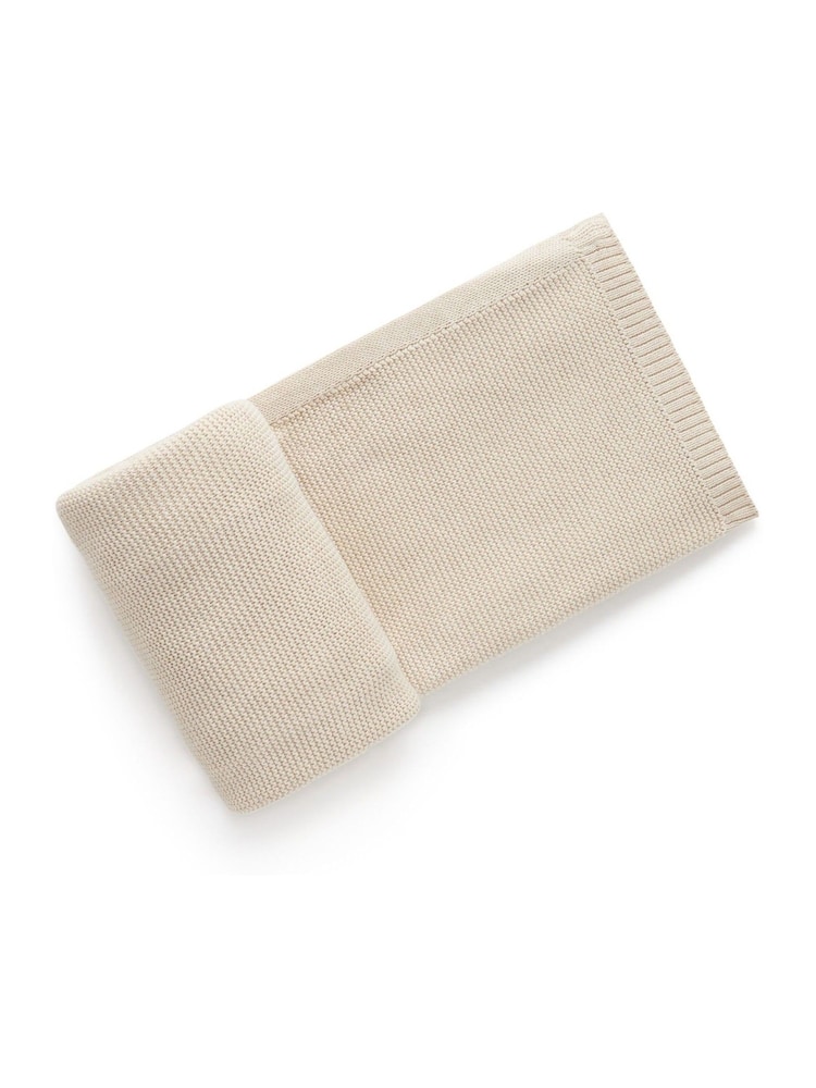 Purebaby Natural Textured Knit 100% Cotton Blanket - Image 1 of 3