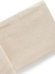 لون طبيعي - بطانية محبوكة بملمس بارز من القطن 100% من Purebaby - Image 5 of 6