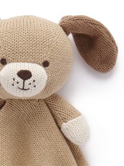Purebaby Brown Knitted Dog Brown Comforter - Image 2 of 2