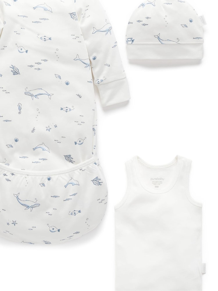 Purebaby White Chrome Newborn Essential Hospital Pack - Image 3 of 5