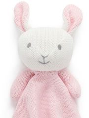 Purebaby Pink Knitted Bunny Comforter - Image 2 of 2