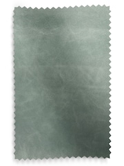 Distressed Faux Leather Green Flinton Wooden Accent Chair - Image 9 of 9