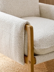 Casual Boucle Light Natural Colby Sling Accent Chair - Image 2 of 10