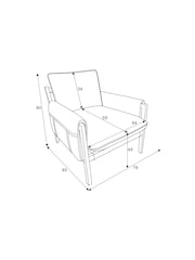 Casual Boucle Light Natural Colby Sling Accent Chair - Image 4 of 10