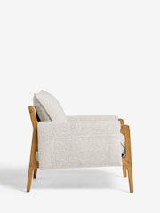 Casual Boucle Light Natural Colby Sling Accent Chair - Image 7 of 10