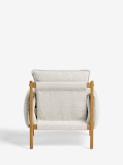 Casual Boucle Light Natural Colby Sling Accent Chair - Image 8 of 10