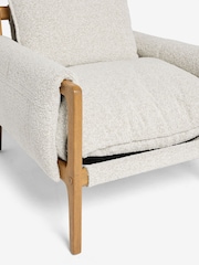 Casual Boucle Light Natural Colby Sling Accent Chair - Image 9 of 10