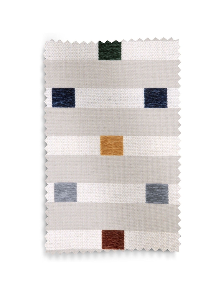 Chunky Stripe Geo Natural Ashton Upholstered Storage Stool - Image 10 of 10