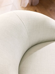 Brushed Weave Oyster Hague Swivel Accent Chair - Image 2 of 9
