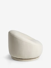 Brushed Weave Oyster Hague Swivel Accent Chair - Image 7 of 9
