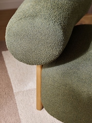 Casual Boucle Olive Nellie Accent Chair - Image 2 of 11