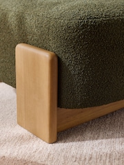 Casual Boucle Olive Nellie Accent Chair - Image 3 of 11
