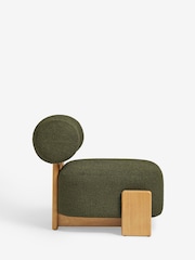 Casual Boucle Olive Nellie Accent Chair - Image 8 of 11