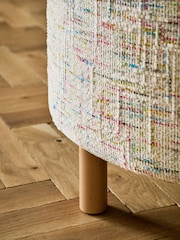 Multi Coloured Chenille Natural Ashton Storage Stool - Image 6 of 10