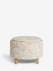 Multi Coloured Chenille Natural Ashton Storage Stool - Image 7 of 10