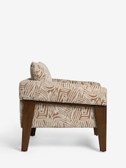 Abstract Lines Natural Sawyer Wooden Accent Chair - Image 7 of 10