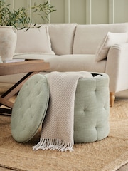 Soft Texture Sage Green Hartford Upholstered Storage Footstool - Image 2 of 7