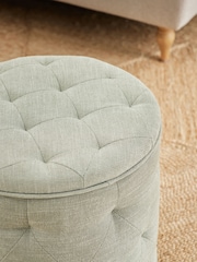 Soft Texture Sage Green Hartford Upholstered Storage Footstool - Image 3 of 7