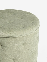 Soft Texture Sage Green Hartford Upholstered Storage Footstool - Image 6 of 7