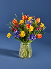 Bright Tulip and Narcissi Fresh Flower Letterbox Bouquet - Image 1 of 4