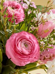 Pink Mother's Day Tulip and Hyacinth Fresh Flower Bouquet in Ceramic - Image 2 of 5
