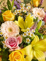 Pink/Orange XL Rose Stocks and Lilies Fresh Flower Bouquet - Image 2 of 5