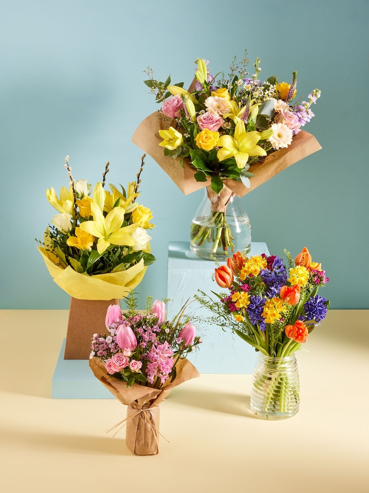 Pink/Orange XL Rose Stocks and Lilies Fresh Flower Bouquet - Image 2 of 5