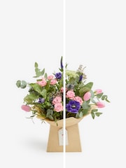 The Chateau by Angel Strawbridge Pink/Purple Mother's Day Spray Rose Tulip and Anemony Fresh Flower Bouquet in Gift Bag - Image 3 of 5