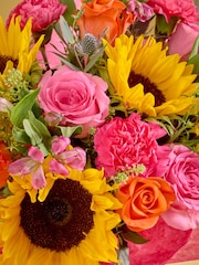 Lucy Tiffney Bright Mother's Day Sunflower Rose and Alstroemeria Fresh Flower Bouquet in Gift Bag - Image 2 of 5