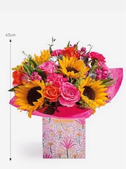 Lucy Tiffney Bright Mother's Day Sunflower Rose and Alstroemeria Fresh Flower Bouquet in Gift Bag - Image 3 of 5