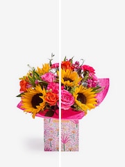 Lucy Tiffney Bright Mother's Day Sunflower Rose and Alstroemeria Fresh Flower Bouquet in Gift Bag - Image 4 of 5
