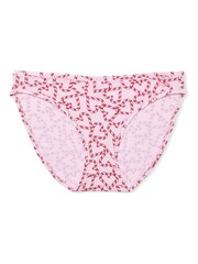 Victoria's Secret PINK Pink Tulip Candy Cane Heart Print Bikini Cotton Knickers - Image 3 of 3