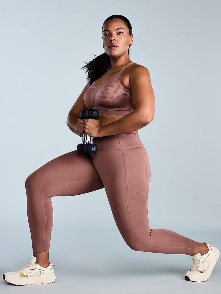Victoria's Secret Vintage Rose Pink Lightweight Mesh Medium Support Sports Bra - Image 2 of 2