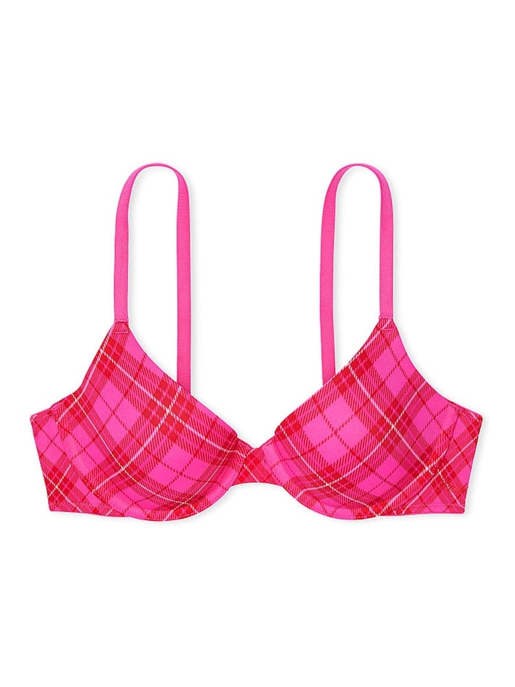 Victoria's Secret PINK Pink Rose Plaid T Shirt Bra - Image 4 of 4