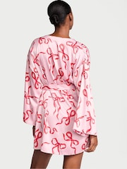 Victoria's Secret Pink Bows Satin Short Robe - Image 2 of 3