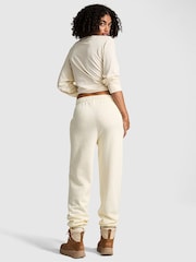 Victoria's Secret PINK White Shell Cuffed Diamante Fleece Joggers - Image 2 of 4