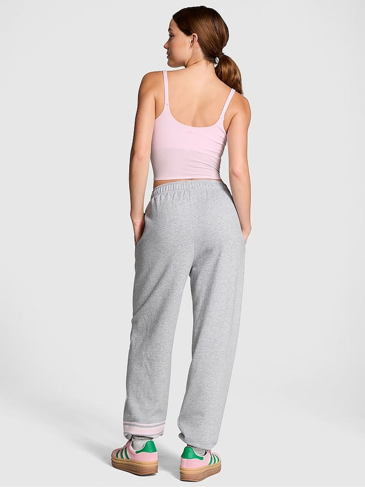 Victoria's Secret PINK Medium Heather Grey Cuffed Fleece Joggers - Image 2 of 3